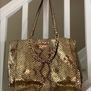 Mk gold distressed bag